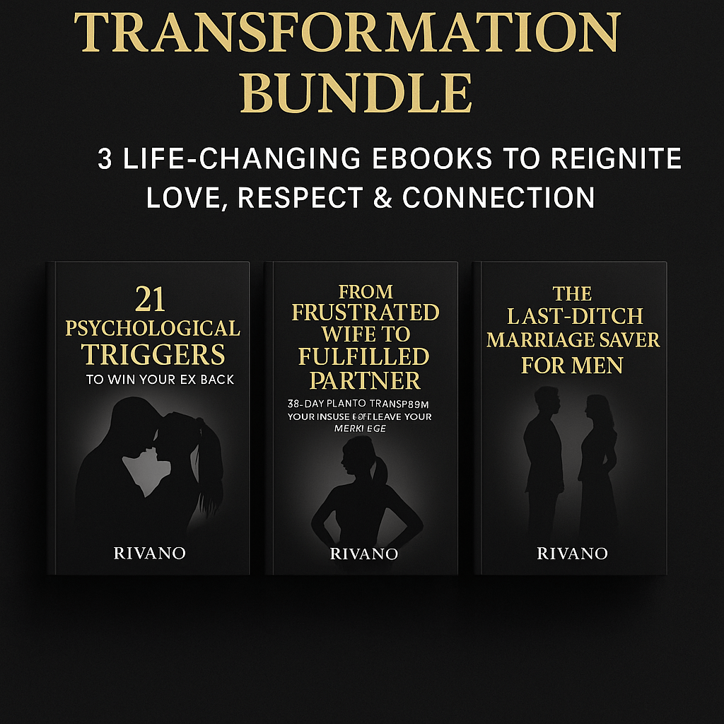 Transformation bundle featuring three ebooks for emotional detox for love and relationships.