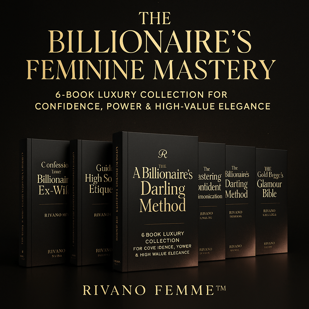 The Billionaire's Feminine Mastery 6-book collection for feminine magnetism and elegance.