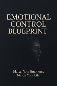 Emotional Control Blueprint™ cover art, featuring a silhouette and motivational text about emotional mastery.