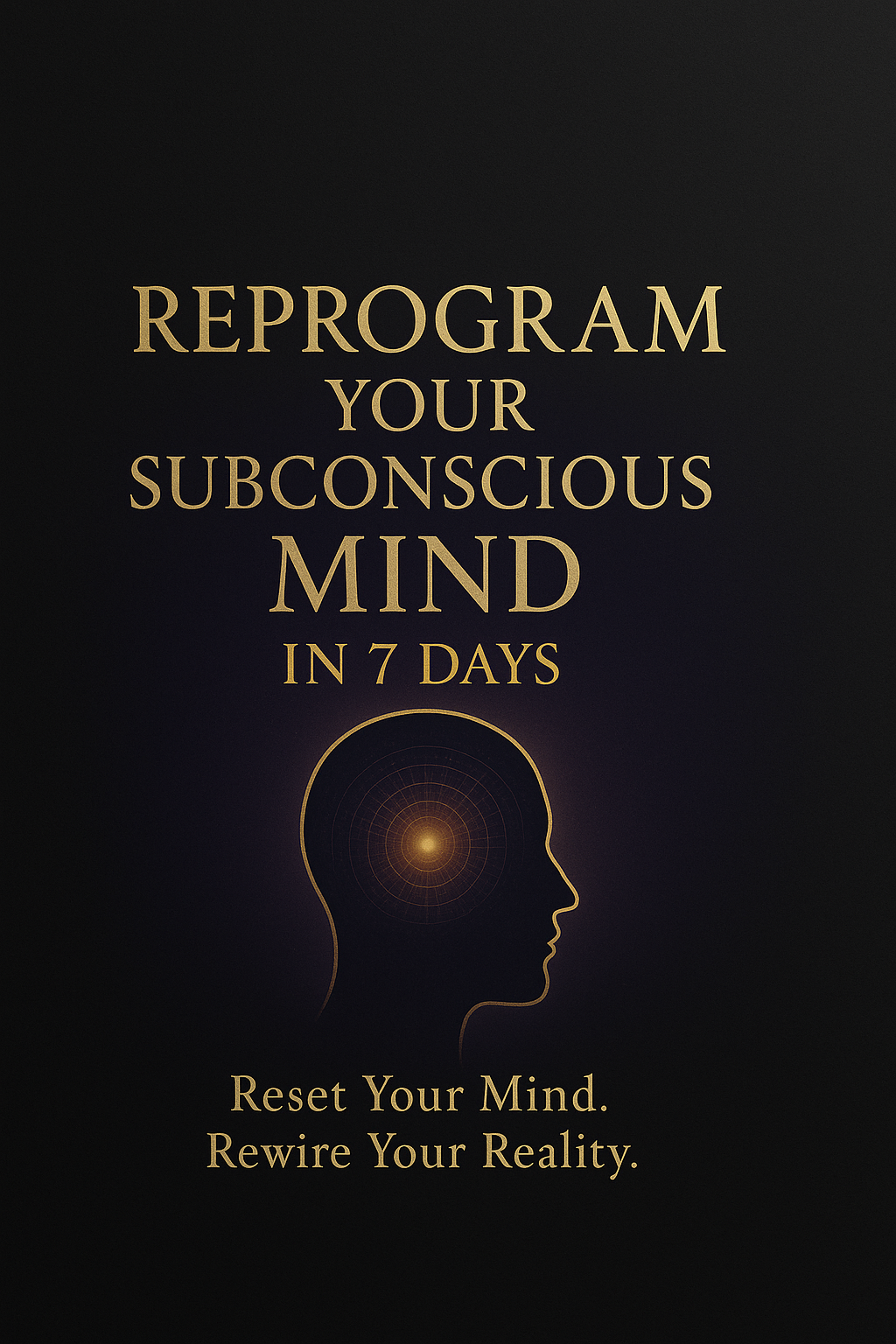 Reprogram Your Subconscious Mind graphic promoting a 7-day internal transformation system to reset and rewire your mind.