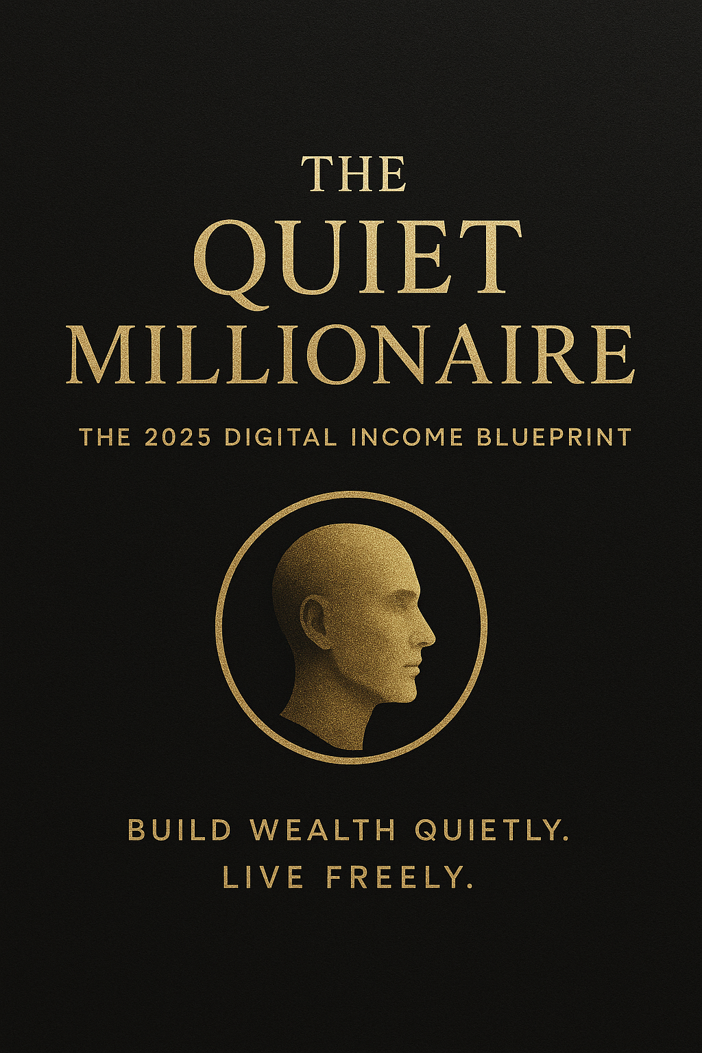 The Quiet Millionaire book cover featuring a silhouette and the tagline 'Build wealth quietly. Live freely.'